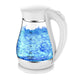 Adler AD 1274 Electric Kettle Glass Stainless Steel Heater LED Backlight Swivel Base 1.7L 2200W