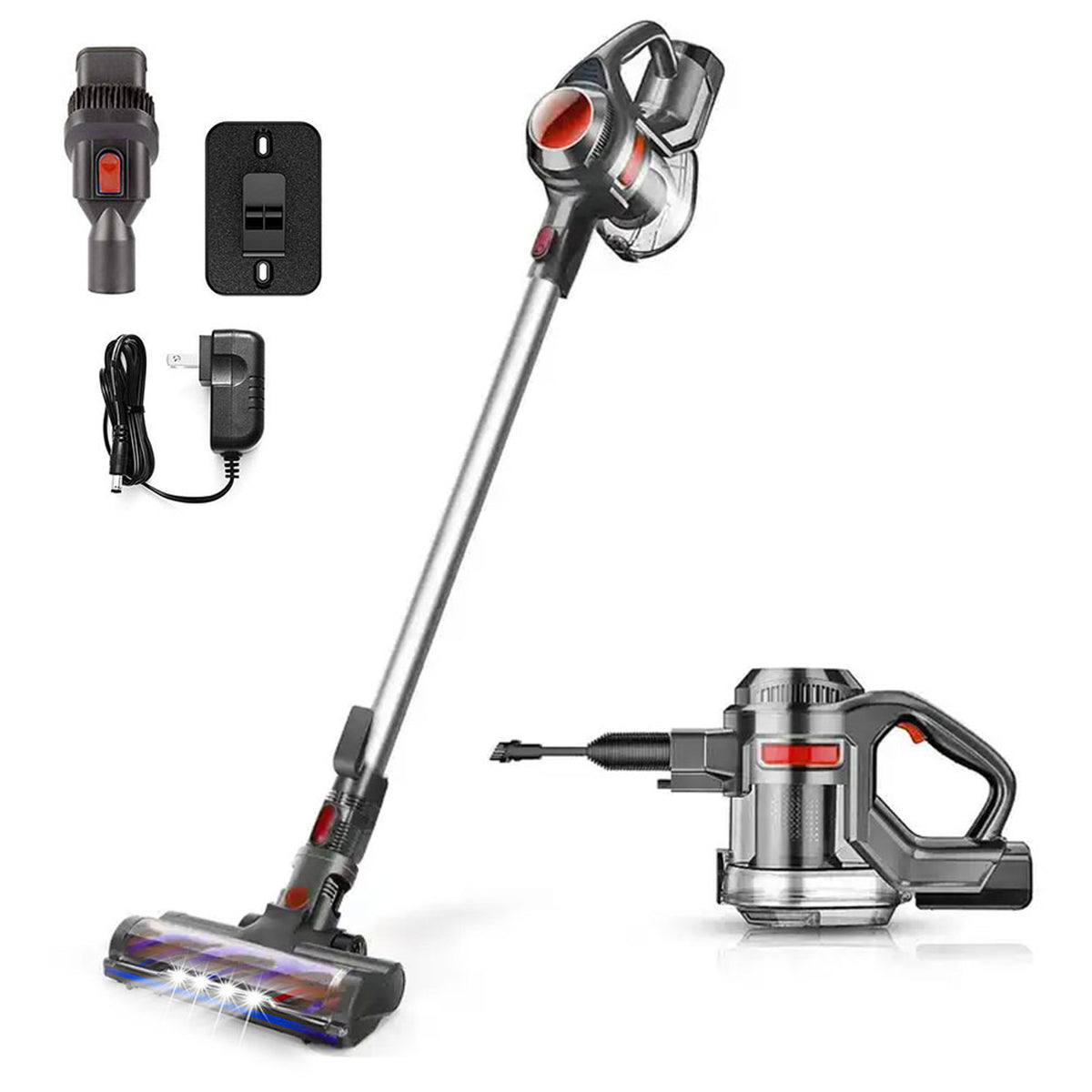 Aspirateur Sans Fil Air Essence Bise - Cyclone, Bleu - 190W, 40 Min D'autonomie - Avec Accessoires - Garantie 2 Ans