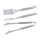 Master Grill&Party MG113 Barbecue Accessory Set, Spatula, Fork, Tongs, Stainless Steel