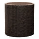 Keter Round Planter Rattan Style - Size L - 43.7cm Diameter Brown Cylinder Flower Pot Indoor Outdoor Weatherproof