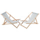 Woodok 2 Comfortable Wooden Deck Chairs, Loungers Ideal for the Beach, Balcony, Terrace, Light Ash Coulour