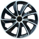 NRM Stig Extra Universal Hubcap 14" Wheel Cover Wheel Trim Hub Cap Black and White 1 Piece
