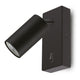 Maclean wall lamp / wall light, spot, round, GU10, with switch, 55x100mm, black color, MCE369 B