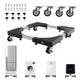 Maclean mobile washing machine base, caster lock, 500-700mm wide, universal, up to 200kg, MC-118 B