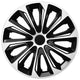 Universal hubcap 16'' NRM Extra Strong white and black 1 piece wheel trim