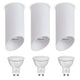 Maclean surface-mounted luminaire / tube, spot, round, aluminum, GU10, 55x130mm, white color, MCE360 W 3pcs+ LED bulb GU10 7W Maclean Energy MCE437 NW neutral white 4000K, 220-240V~, 50/60Hz 3pcs