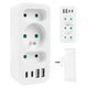 Current socket x3 + 4xUSB Maclean, splitter with 3 sockets, 2xUSB A, 2xUSB C PD 20W, 1x16A + 2x6A, MCE248 F/W