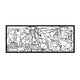Openwork painting, 3D wall decoration, 3D painting "Guernica Pablo Picasso" 120x48cm Black