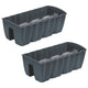 Balcony flower pot for balustrade DCRO600 - Anthracite, capacity 18L, 2 pieces