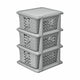 BranQ stand, 3 pull-out baskets, universal, grey, Cotton 1783