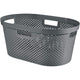 Curver Infinity Recycled mangle / laundry basket, 40L capacity, dark grey, 100% recycled, 245675