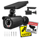 Solar-powered dummy camera, flashing LED, motion sensor, LED lighting, free sticker, SOL1800S/B