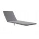 Daytona Deck Chair Cushion, gray, S-550 Melange fabric, size 192x64 cm, secured with an elastic strap, waterproof, Melange S-23