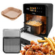 GreenBlue AIR FRYER Oil-Free Air Fryer, 1800W, 10L capacity, 8 programs, accessories, timer, GB950 + 100 16cm paper liners
