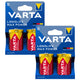 4x R-20 R20 D 1.5V alkaline batteries, Varta Longlife Max Power