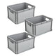 Robert Keeeper Carrying Container, 20L capacity, gray, food-safe, lightweight and durable, load capacity up to 30kg, 3 pieces