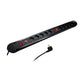 Maclean power strip, 10-outlet extension cord, 2 switches, overload protection and indication, 3680W, MCE10