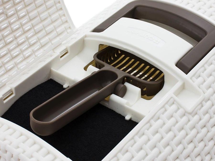 Curver 198849 Cat Litter Box Toilet Hooded Curver Pets Beige with