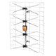 Broadband mesh TV antenna without amplifier and symmetrizer