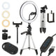 Maclean MCE610 10" 12W LED Ring Light with Tripod Stand and Bluetooth Shutter 3 Colours 10 brightness levels 10% -100% Adjustable brightness 160 LED Smartphone lighting light