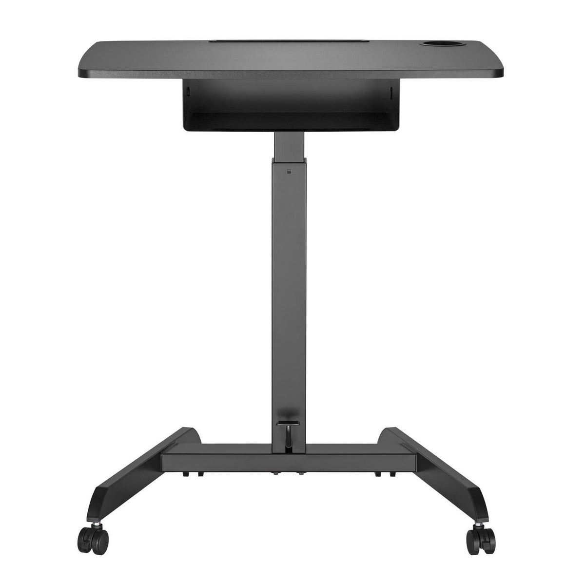 Maclean MC903B Height Adjustable Laptop Desk with Wheels and One Draw