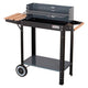 Master Grill&Party MG909 BBQ Grill Shelf Wheels Rectangular Charcoal Barbecue Garden Wooden Handle
