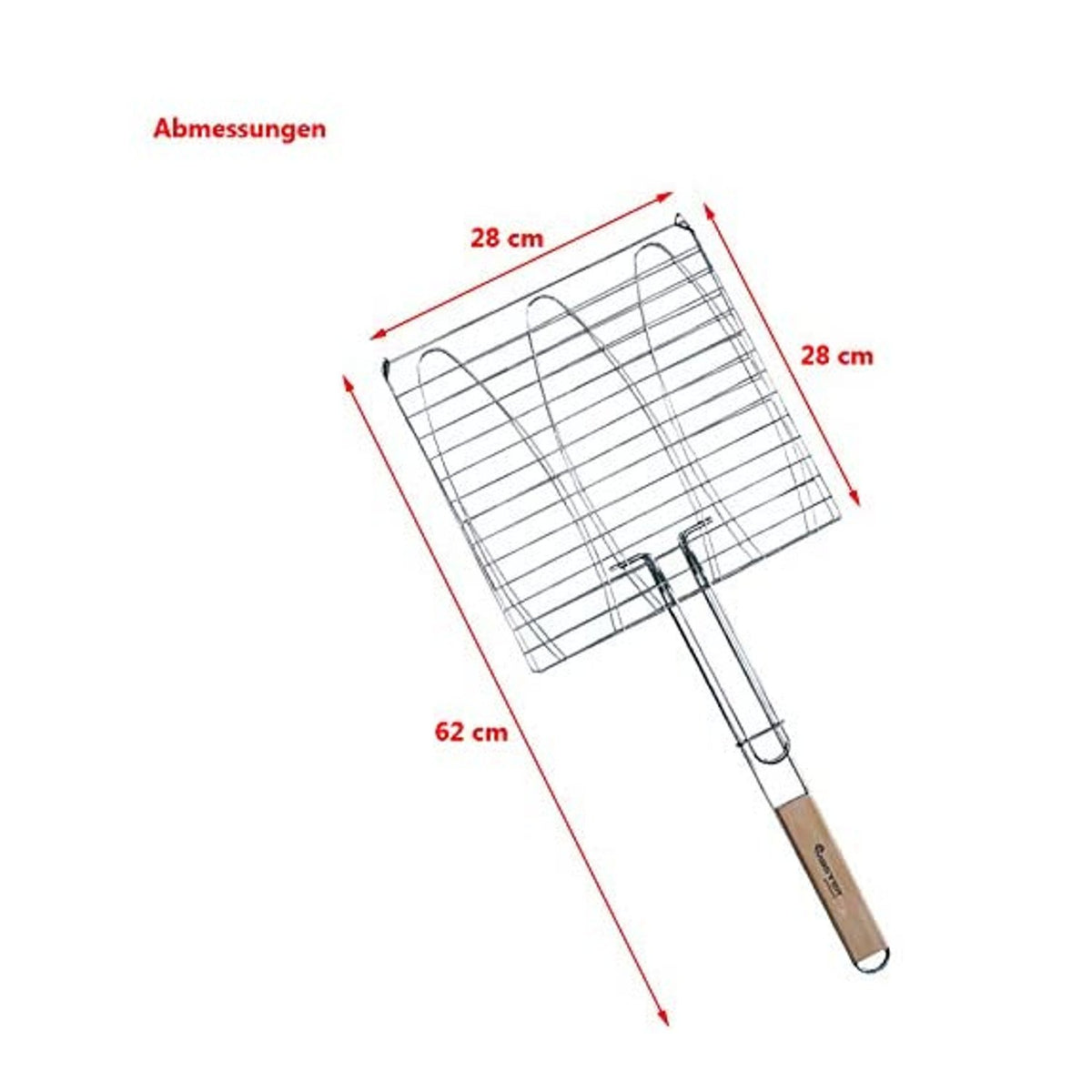Master Grill MG282 Triple BBQ Fish Grill Rack Mesh Steel Grilling Bask
