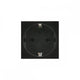 Maclean F-type (German) socket, fits glass frames, black MCE719B