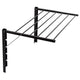 Majka Wall Mounted Clothes Airer Laundry Dryer Drying Rack 100cm Black Foldable Collapsible