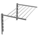 Majka Wall Mounted Clothes Airer Drying Rack Extendable Foldable 100cm Silver
