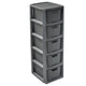 Bookcase dresser cabinet with 5 baskets BranQ in anthracite color