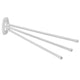 ABJ Universal Bathroom Kitchen Towel Rail Rack with 3 Movable Arms White