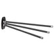 Universal Bathroom Kitchen Towel Rail with 3 Movable Arms Black