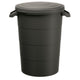 Keden SMOOTH Litter Waste Bin Bucket 80L Outdoor with Lid Handles Black Recycling Compost Garbage Can