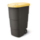 Wheeler 90L Wheelie Bin Trash Can With Wheels And Lid Trash Can Large Trash Can Universal Trash Can Plastic Yellow