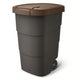 Wheeler 95L Wheelie Bin Trash Can With Wheels And Lid Large Universal Garbage Trash Outdoor Plastic Anthracite and Brown