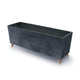 Prosperplast Urbi Case Flower Pot Through Legs Insert Rectangular Planter Concrete Effect 30x77cm Anthracite Plastic