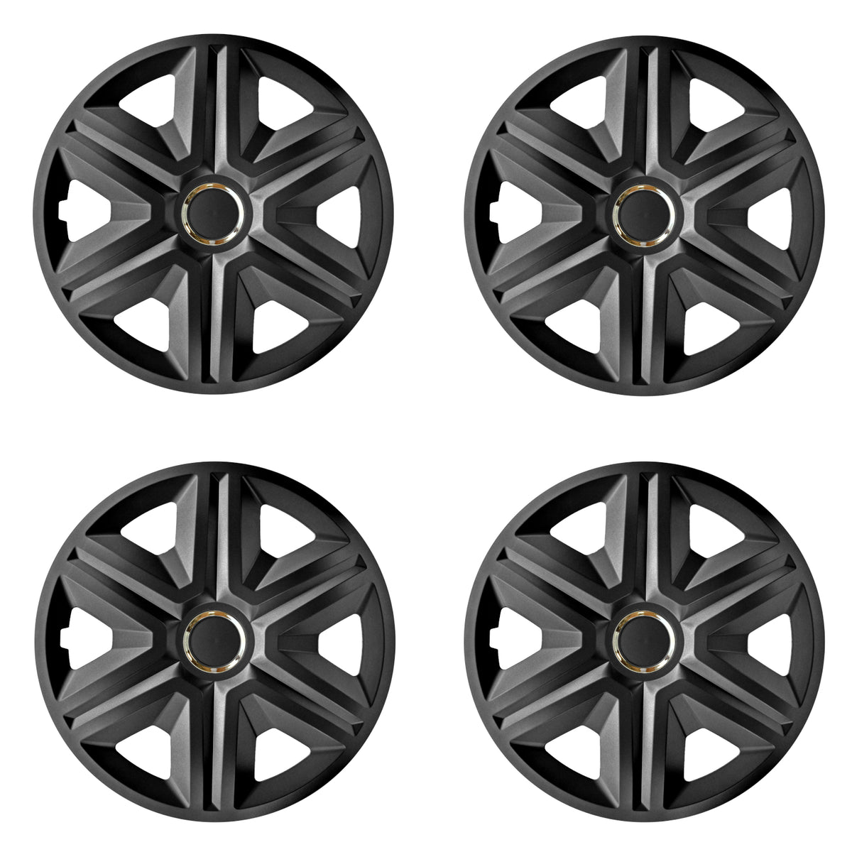4 x 14" Hubcaps Wheel Covers Car 4 PCS Set Graphite Universal Weather Euroelectronics UK