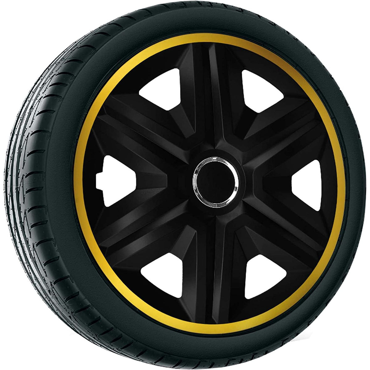 NRM 16" universal hubcaps FAST LUX gold 4 pieces Euroelectronics UK