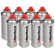 Alpen Camping 8x Alpentech 400ml Gas Cartridge Isobutane, Operating range -10°c to+ 40°c, IK300