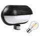 Maclean MCE33B wall luminaire, with PIR sensor, max. 60W, 180° + LED 6W