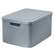 Curver basket with lid, multipurpose, 30 liters, light gray, Style L