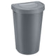Plast Team Seattle Swing rubbish bin trash can, swing lid, gray, 45 l