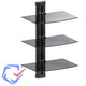 Maclean MC-664 Adjustment DVD Wall Mount Triple 8kg 5mm