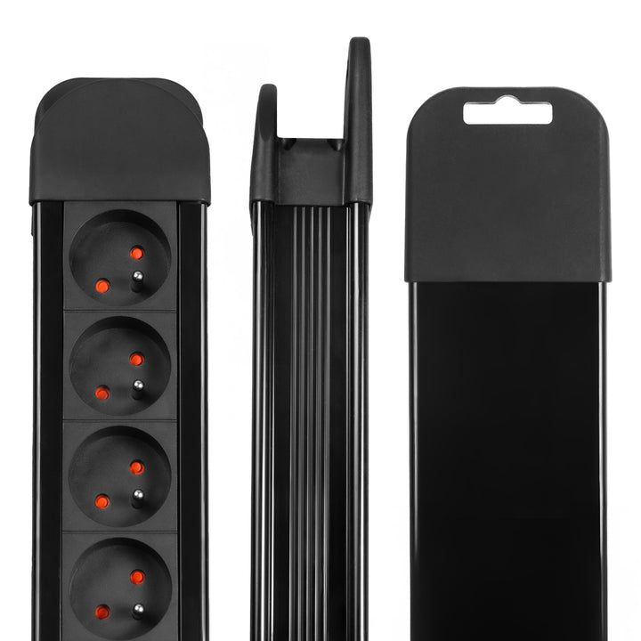 Maclean power strip, 10-outlet extension cord, 2 switches, overload protection and indication, 3680W, MCE10