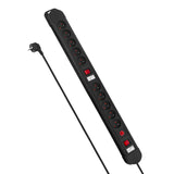Maclean power strip, 10-outlet extension cord, 2 switches, overload protection and indication, 3680W, MCE10