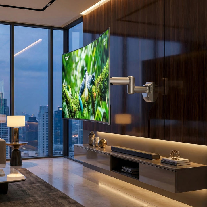 Braicéad Balla Teilifíse Maclean MC-502A LCD LED Plasma 3D 23-50'' suas le 30kg uasmhéid vesa 200x200 Airgead