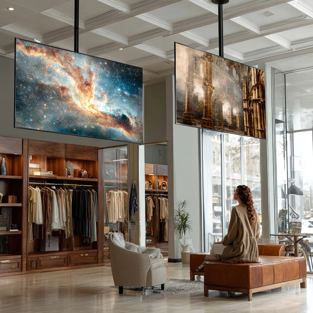 Maclean MC-504A B TV Bracket Ceiling Mount 30kg VESA 23" - 42" LCD Solid Metal