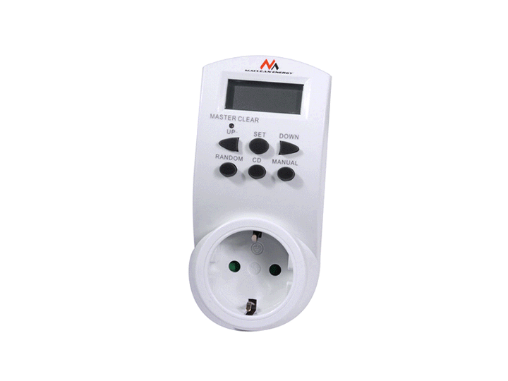Maclean digital timer, f. random, timer, 10 prog., max 156 programs, German socket, 3600W, MCE05G