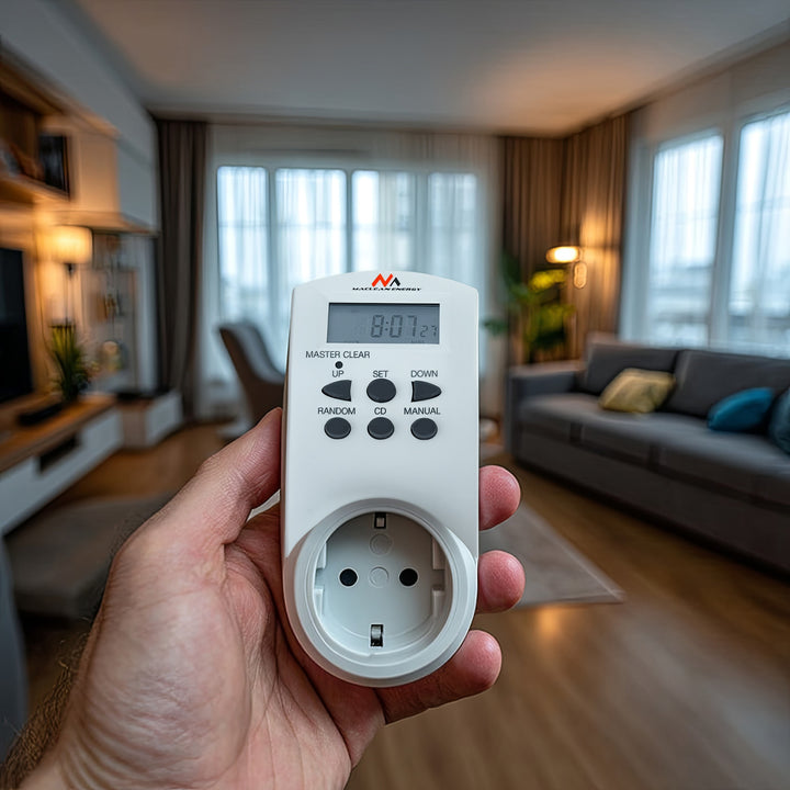 Maclean digital timer, f. random, timer, 10 prog., max 156 programs, German socket, 3600W, MCE05G